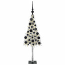 vidaXL Karácsonyfa 150 LED-del állvánnyal Fehér 120 cm PE és Acél