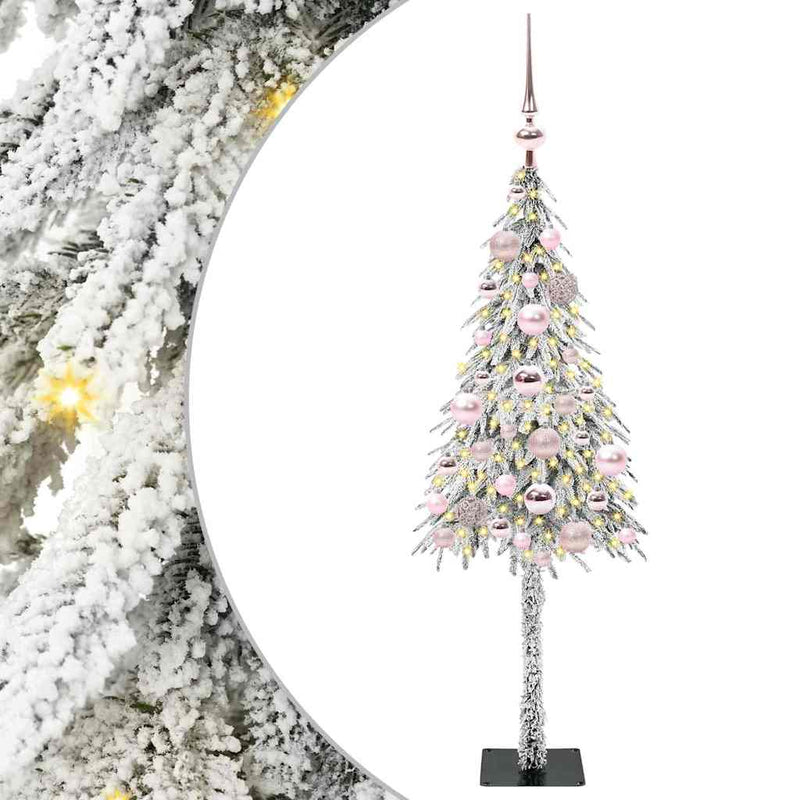 vidaXL Karácsonyfa 150 LED-del állvánnyal Fehér 120 cm PE és Acél