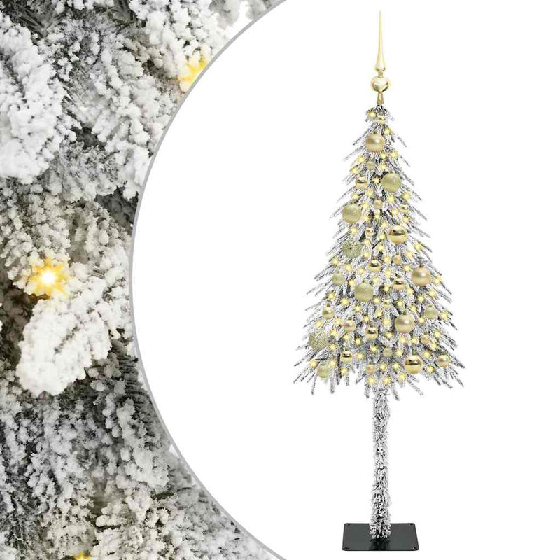 vidaXL Karácsonyfa 150 LED-del állvánnyal Fehér 120 cm PE és Acél