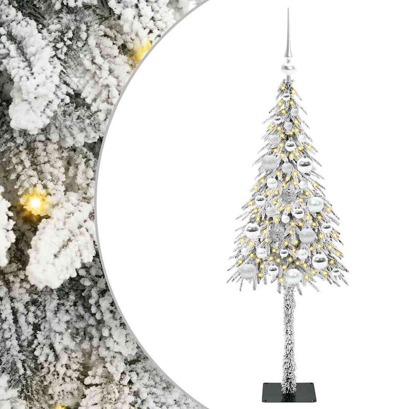 vidaXL Karácsonyfa 150 LED-del állvánnyal Fehér 120 cm PE és Acél