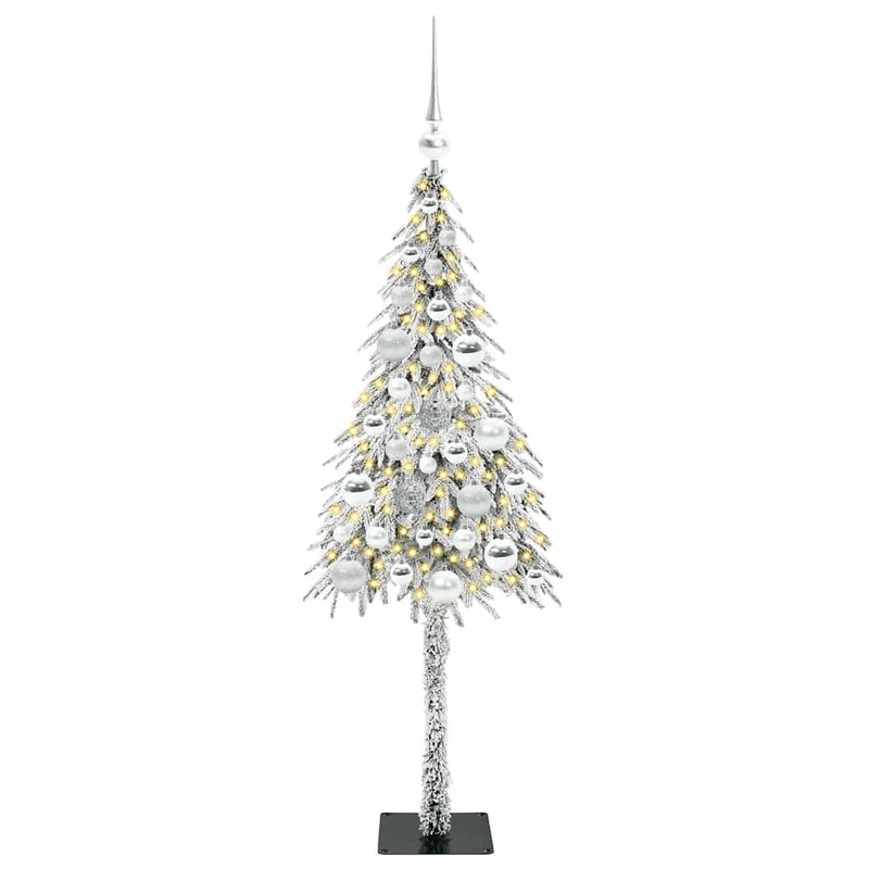 vidaXL Karácsonyfa 150 LED-del állvánnyal Fehér 120 cm PE és Acél