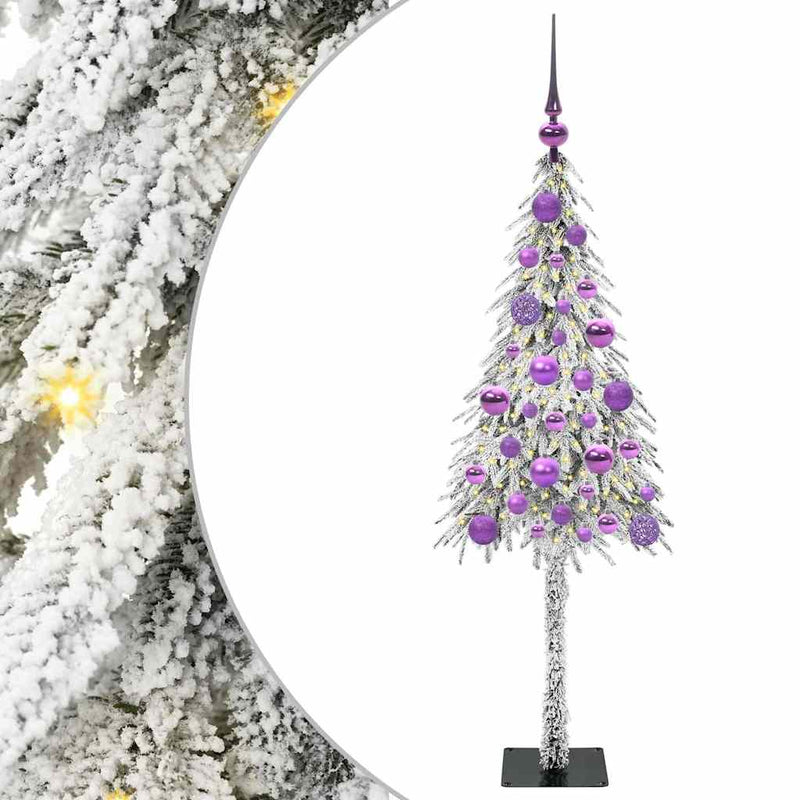 vidaXL Karácsonyfa 150 LED-del állvánnyal Fehér 120 cm PE és Acél
