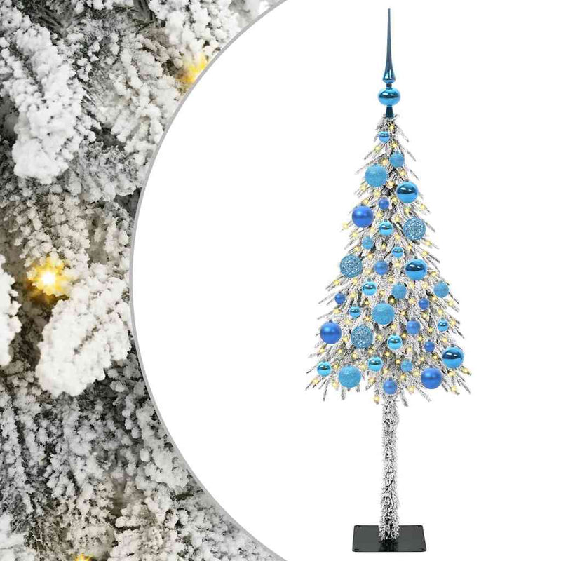 vidaXL Karácsonyfa 150 LED-del állvánnyal Fehér 120 cm PE és Acél