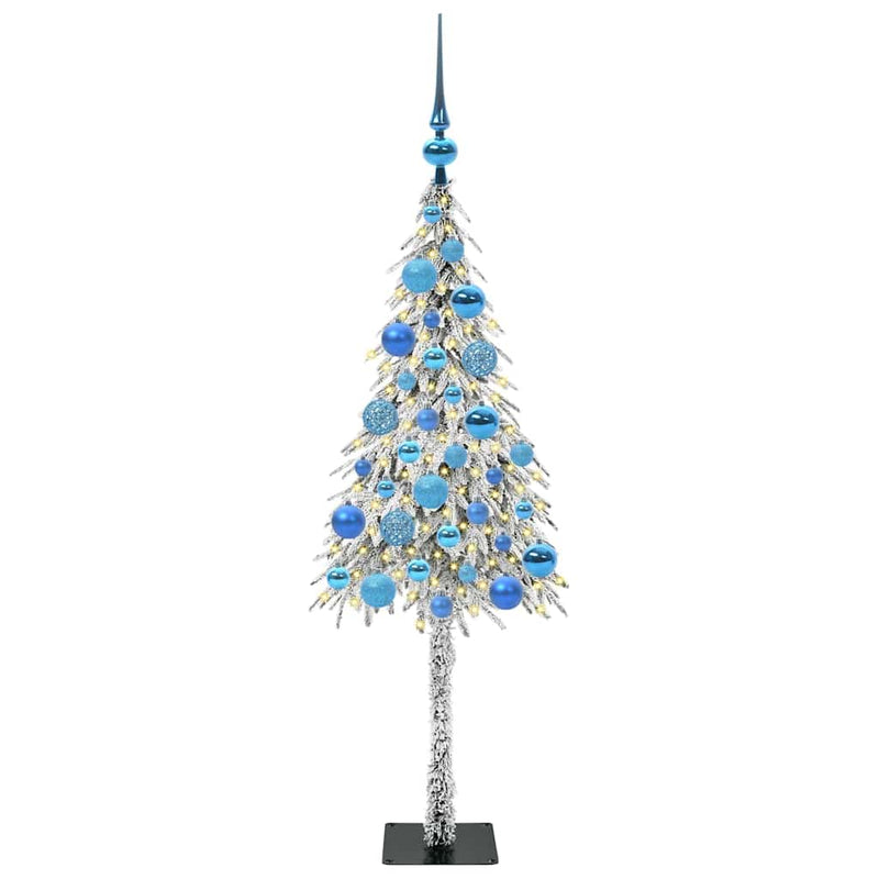 vidaXL Karácsonyfa 150 LED-del állvánnyal Fehér 120 cm PE és Acél
