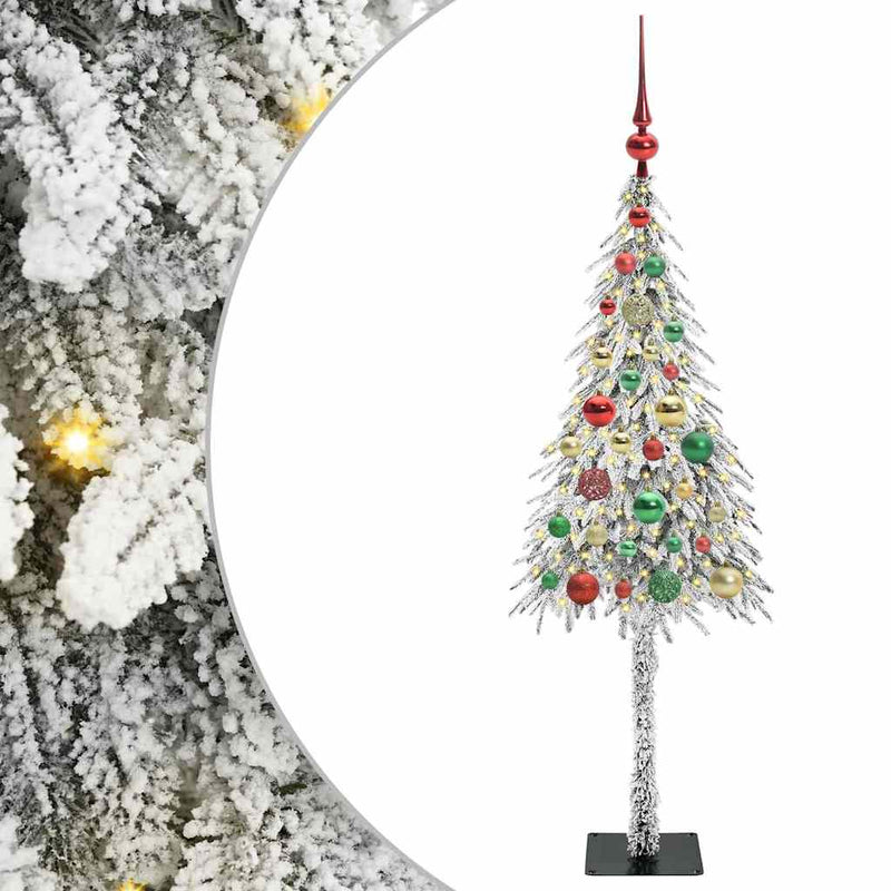 vidaXL Karácsonyfa 150 LED-del állvánnyal Fehér 120 cm PE és Acél