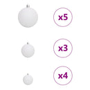 vidaXL Karácsonyfa 150 LED-del állvánnyal Fehér 150 cm PE és Acél