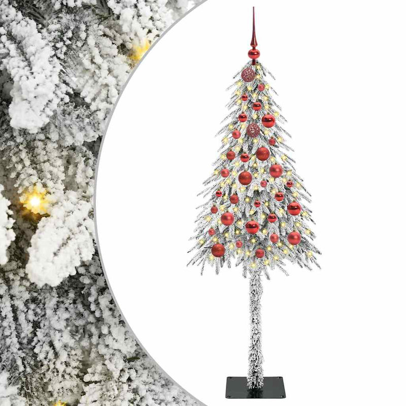vidaXL Karácsonyfa 150 LED-del állvánnyal Fehér 150 cm PE és Acél
