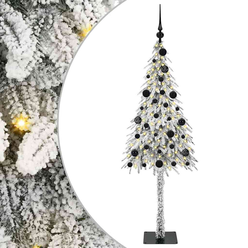 vidaXL Karácsonyfa 150 LED-del állvánnyal Fehér 150 cm PE és Acél