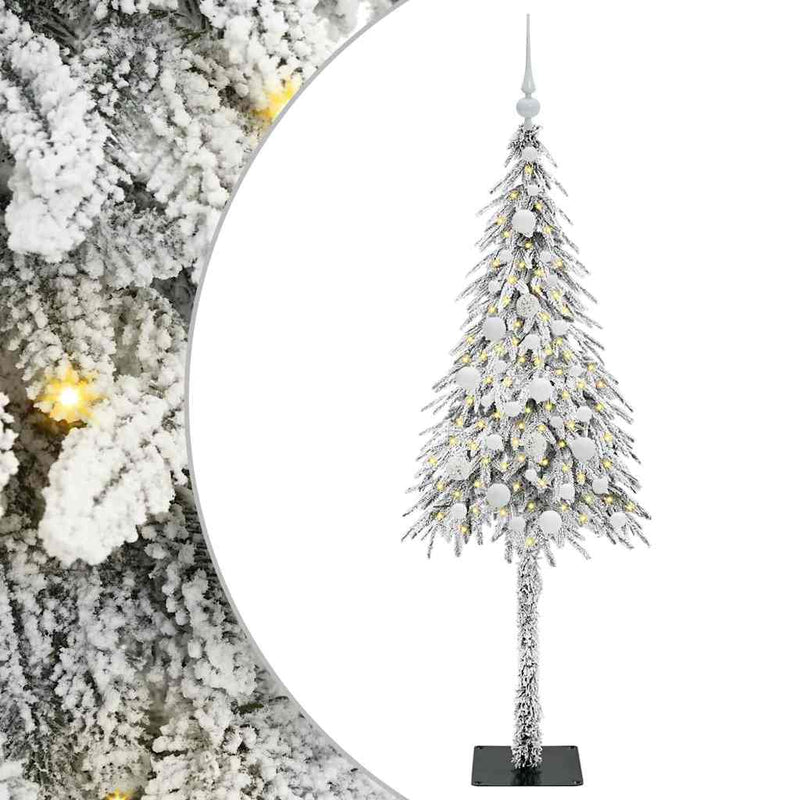 vidaXL Karácsonyfa 150 LED-del állvánnyal Fehér 150 cm PE és Acél