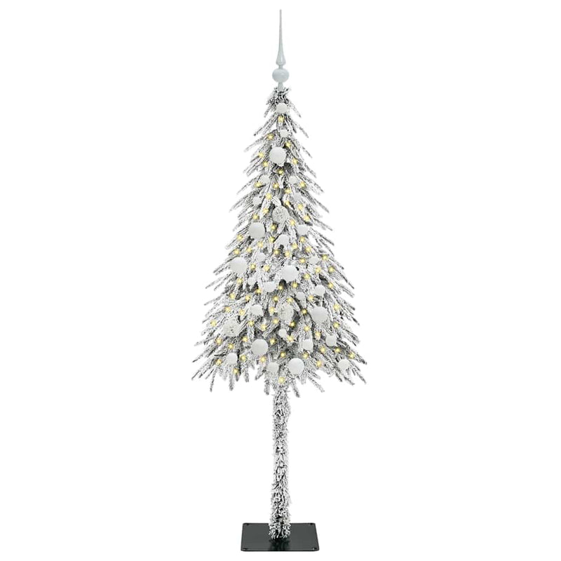 vidaXL Karácsonyfa 150 LED-del állvánnyal Fehér 150 cm PE és Acél