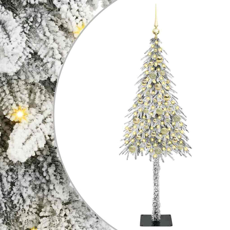vidaXL Karácsonyfa 150 LED-del állvánnyal Fehér 150 cm PE és Acél