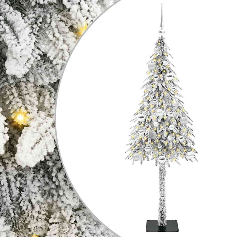vidaXL Karácsonyfa 150 LED-del állvánnyal Fehér 150 cm PE és Acél