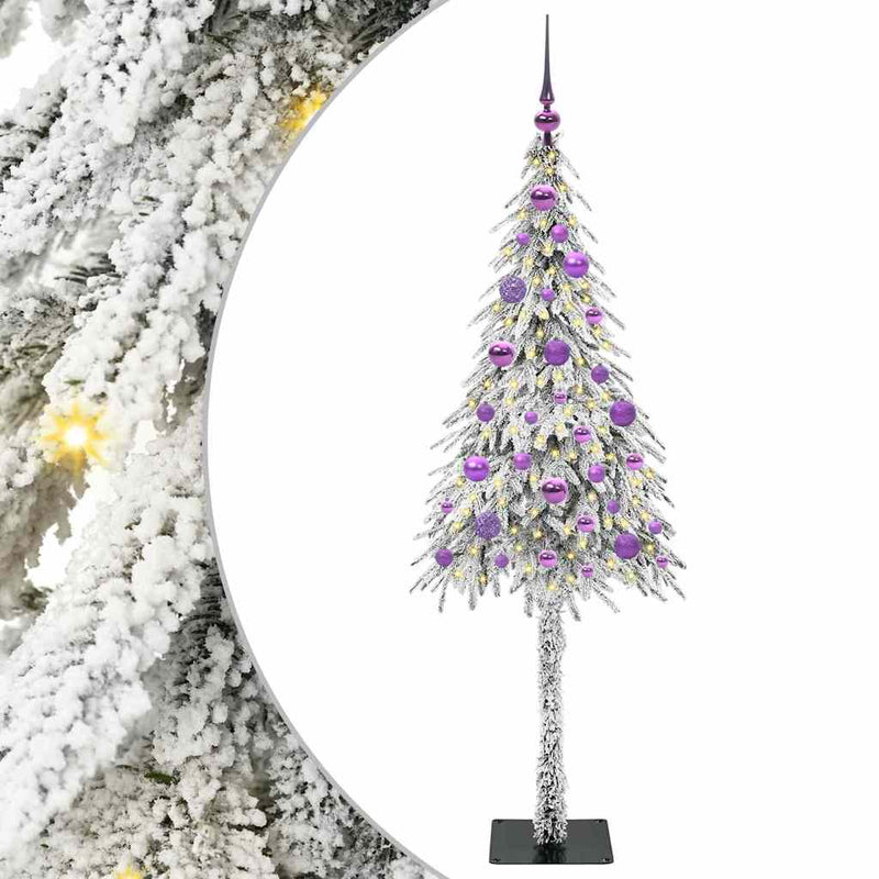 vidaXL Karácsonyfa 150 LED-del állvánnyal Fehér 150 cm PE és Acél