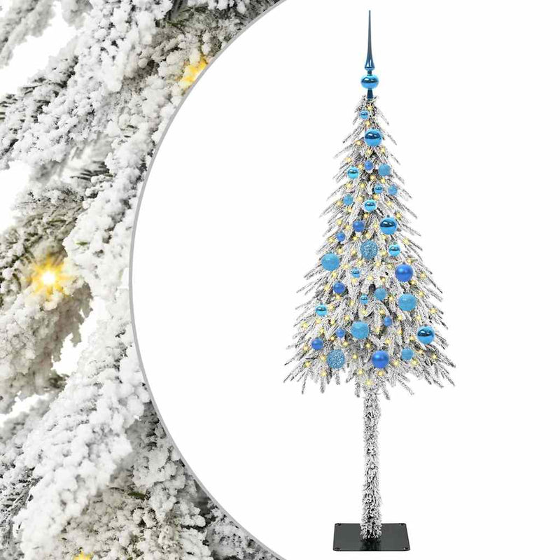vidaXL Karácsonyfa 150 LED-del állvánnyal Fehér 150 cm PE és Acél