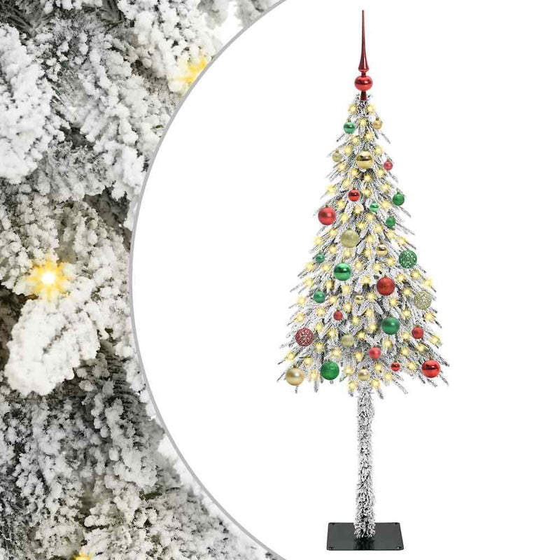 vidaXL Karácsonyfa 150 LED-del állvánnyal Fehér 150 cm PE és Acél