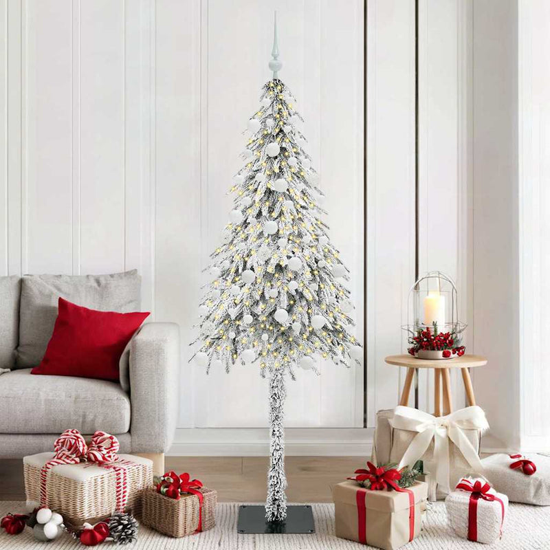 vidaXL Karácsonyfa 300 LED-del állvánnyal Fehér 180 cm PE és Acél