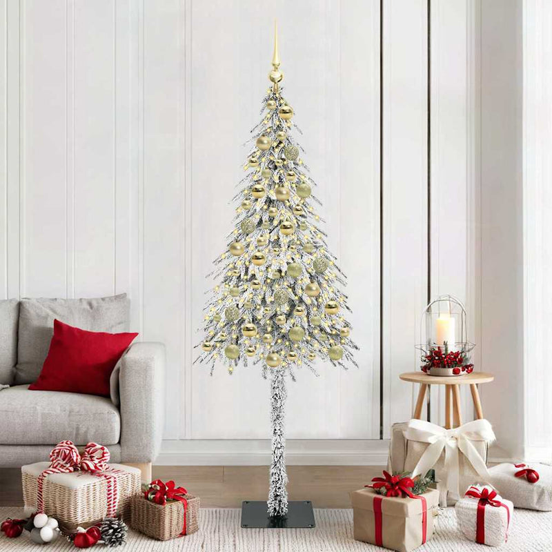 vidaXL Karácsonyfa 300 LED-del állvánnyal Fehér 180 cm PE és Acél
