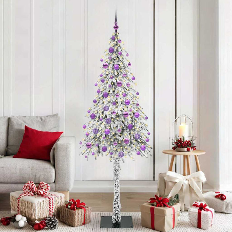 vidaXL Karácsonyfa 300 LED-del állvánnyal Fehér 180 cm PE és Acél
