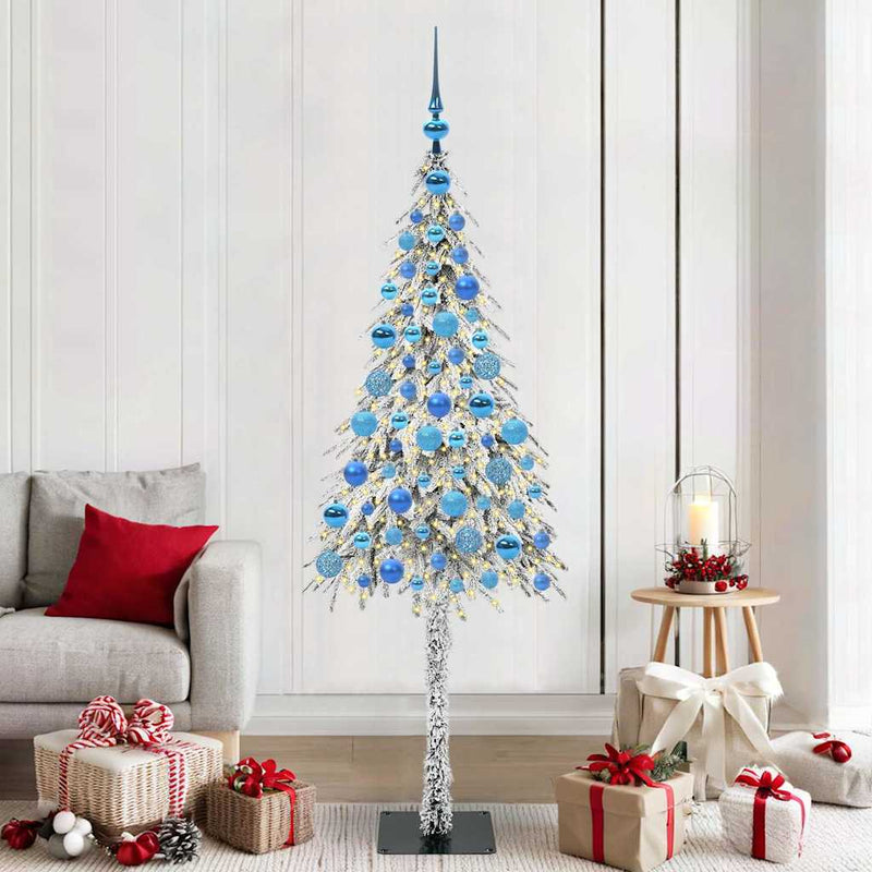 vidaXL Karácsonyfa 300 LED-del állvánnyal Fehér 180 cm PE és Acél