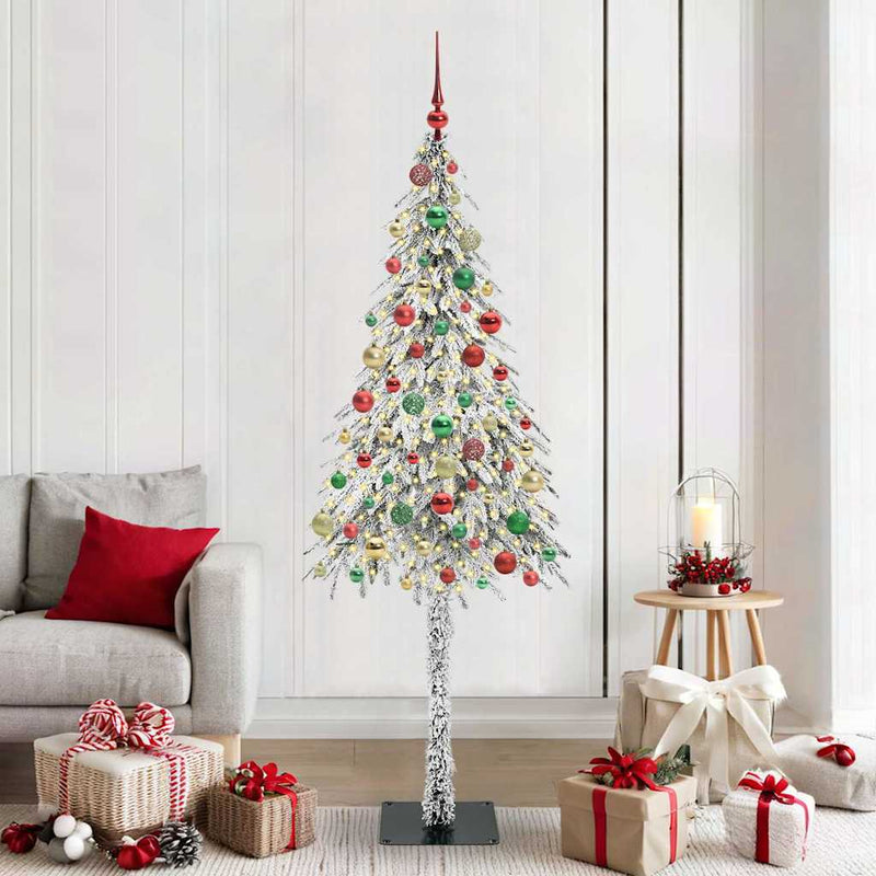 vidaXL Karácsonyfa 300 LED-del állvánnyal Fehér 180 cm PE és Acél