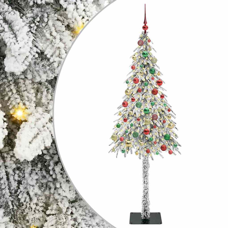 vidaXL Karácsonyfa 300 LED-del állvánnyal Fehér 180 cm PE és Acél
