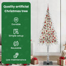vidaXL Karácsonyfa 300 LED-del állvánnyal Fehér 210 cm PE és Acél