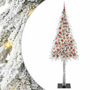 vidaXL Karácsonyfa 300 LED-del állvánnyal Fehér 210 cm PE és Acél
