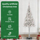 vidaXL Karácsonyfa 300 LED-del állvánnyal Fehér 210 cm PE és Acél