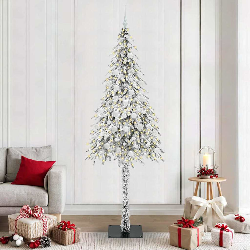 vidaXL Karácsonyfa 300 LED-del állvánnyal Fehér 210 cm PE és Acél