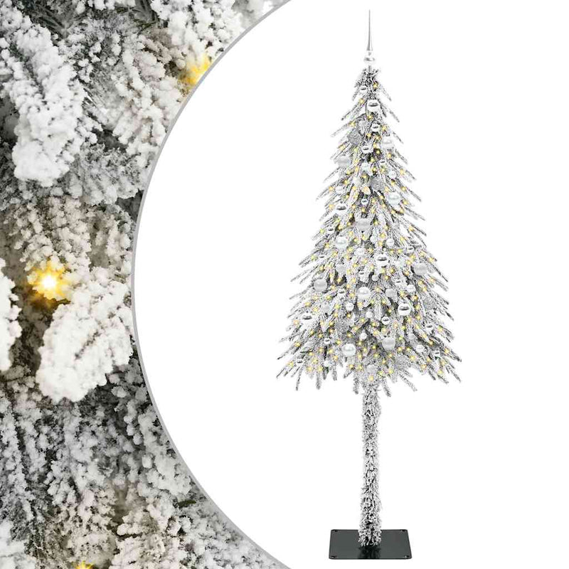 vidaXL Karácsonyfa 300 LED-del állvánnyal Fehér 210 cm PE és Acél