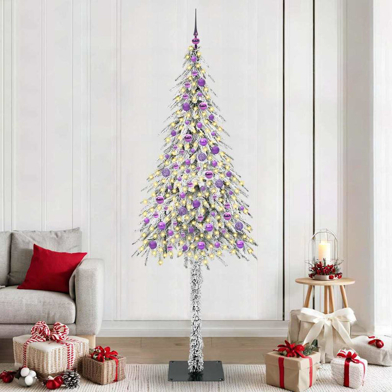 vidaXL Karácsonyfa 300 LED-del állvánnyal Fehér 210 cm PE és Acél