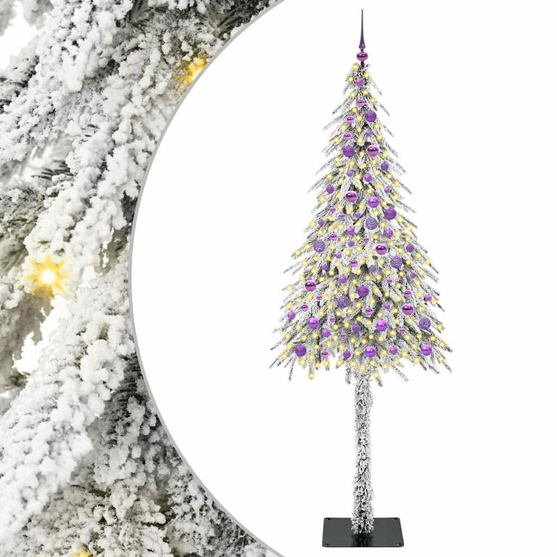 vidaXL Karácsonyfa 300 LED-del állvánnyal Fehér 210 cm PE és Acél