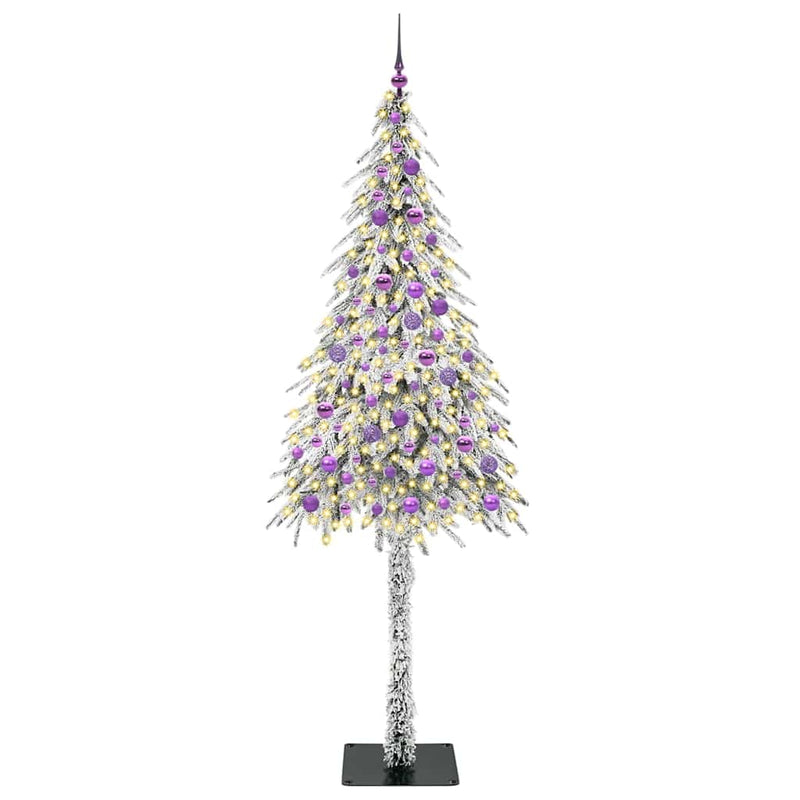 vidaXL Karácsonyfa 300 LED-del állvánnyal Fehér 210 cm PE és Acél