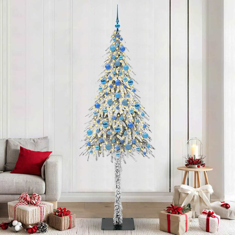 vidaXL Karácsonyfa 300 LED-del állvánnyal Fehér 210 cm PE és Acél