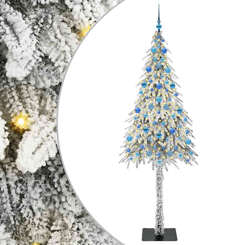 vidaXL Karácsonyfa 300 LED-del állvánnyal Fehér 210 cm PE és Acél