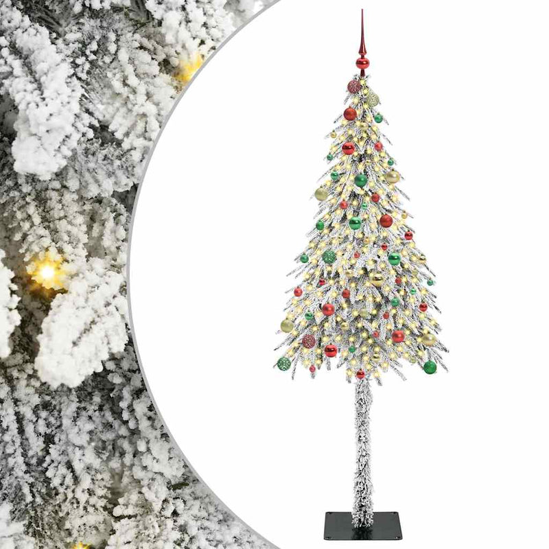 vidaXL Karácsonyfa 300 LED-del állvánnyal Fehér 210 cm PE és Acél