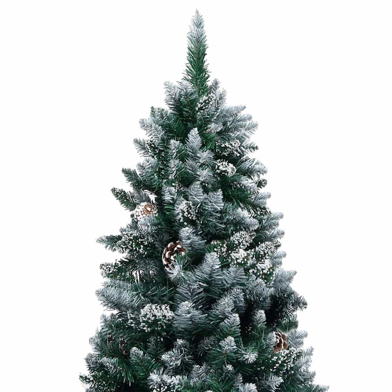 vidaXL Mű karácsonyfa 150 LED-del Zöld 150 cm PVC és Acél és Műanyag