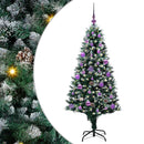 vidaXL Mű karácsonyfa 150 LED-del Zöld 150 cm PVC és Acél és Műanyag
