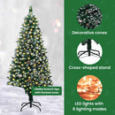 vidaXL Mű karácsonyfa 300 LED-del Zöld 180 cm PVC és Acél és Műanyag