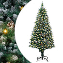 vidaXL Mű karácsonyfa 300 LED-del Zöld 180 cm PVC és Acél és Műanyag