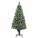 vidaXL Mű karácsonyfa 300 LED-del Zöld 180 cm PVC és Acél és Műanyag
