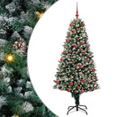 vidaXL Mű karácsonyfa 300 LED-del Zöld 180 cm PVC és Acél és Műanyag