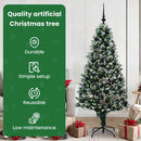 vidaXL Mű karácsonyfa 300 LED-del Zöld 180 cm PVC és Acél és Műanyag