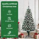 vidaXL Mű karácsonyfa 300 LED-del Zöld 180 cm PVC és Acél és Műanyag