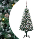 vidaXL Mű karácsonyfa 300 LED-del Zöld 180 cm PVC és Acél és Műanyag