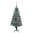 vidaXL Mű karácsonyfa 300 LED-del Zöld 180 cm PVC és Acél és Műanyag
