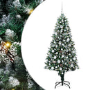 vidaXL Mű karácsonyfa 300 LED-del Zöld 180 cm PVC és Acél és Műanyag