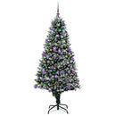 vidaXL Mű karácsonyfa 300 LED-del Zöld 180 cm PVC és Acél és Műanyag