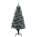 vidaXL Mű karácsonyfa 300 LED-del Zöld 180 cm PVC és Acél és Műanyag