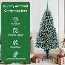 vidaXL Mű karácsonyfa 300 LED-del Zöld 180 cm PVC és Acél és Műanyag